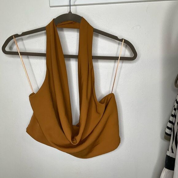 Zara Drape Neck Halter Top - Picture 2 of 3